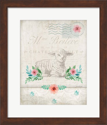 Framed French Spring Lamb Print