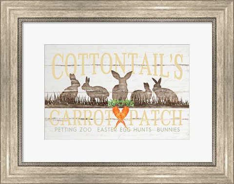 Framed Cottontail&#39;s Carrot Patch Print