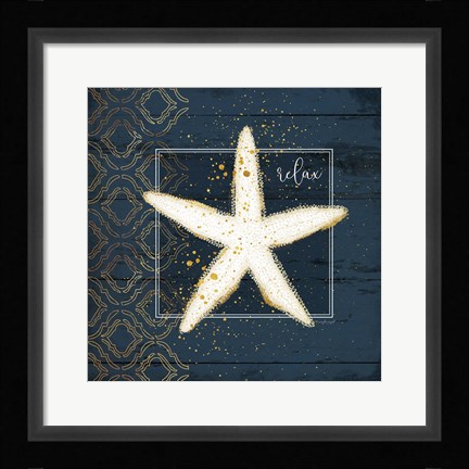 Framed Relax Starfish Print