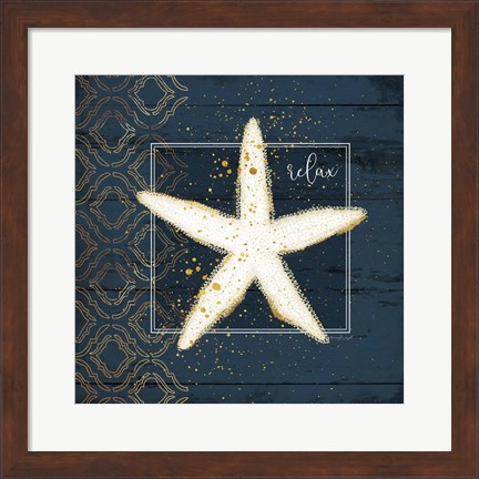 Framed Relax Starfish Print