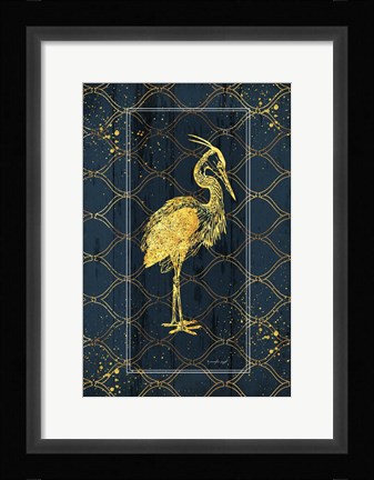 Framed Gold Bird Print