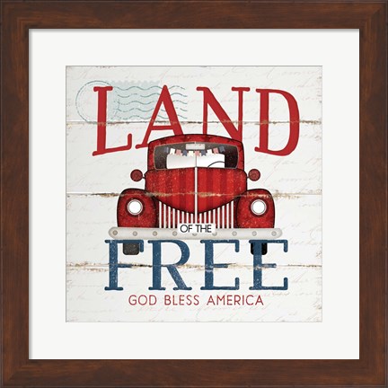 Framed Land of the Free Print