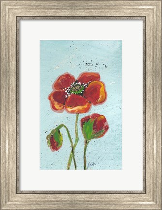 Framed Poppies I Print
