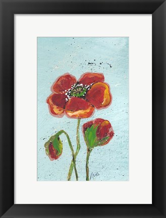 Framed Poppies I Print
