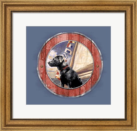 Framed Sea Faring Dog Print