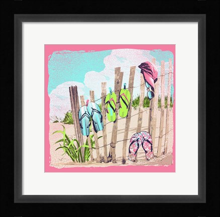 Framed Flip Flop Rack Print