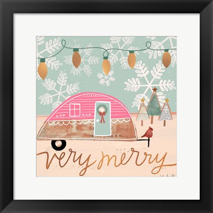 Framed Merry Camper Print