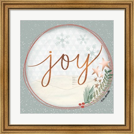 Framed Joy Snow Globe Print