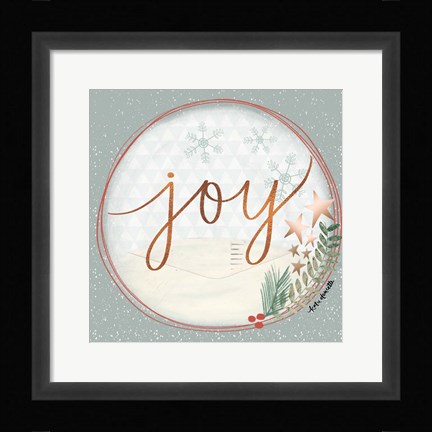 Framed Joy Snow Globe Print