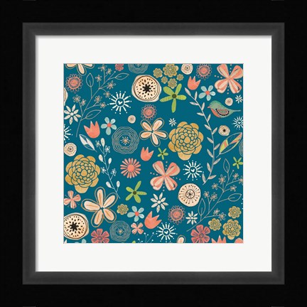 Framed Flowery Print