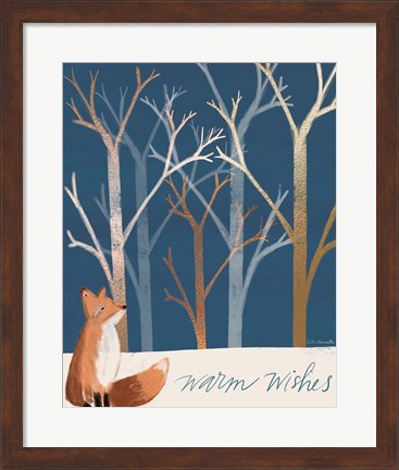 Framed Warm Wishes Fox Print
