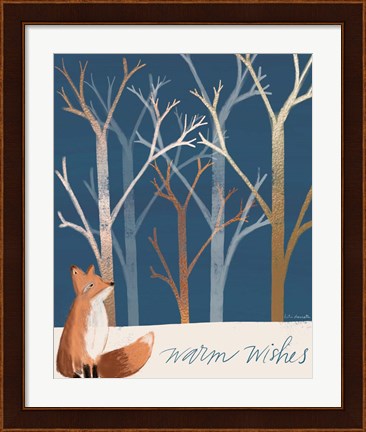 Framed Warm Wishes Fox Print