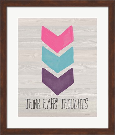 Framed Think Happy Thoughts Print