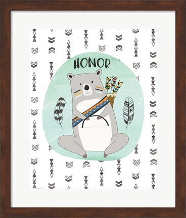 Framed Honor Bear Print