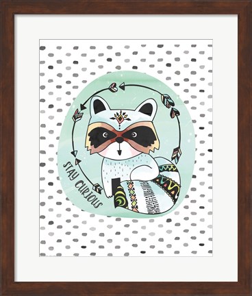 Framed Curious Raccoon Print