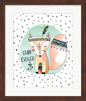 Framed Clever Fox Print