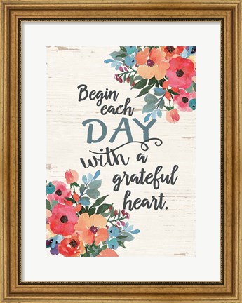 Framed Grateful Day Print