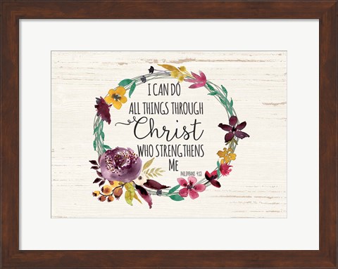 Framed All Things Through Christ Print
