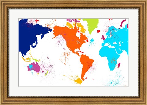 Framed Color Map Print