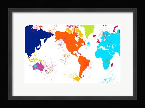 Framed Color Map Print