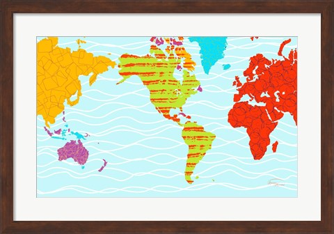 Framed Color Map II Print