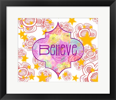 Framed Believe Print