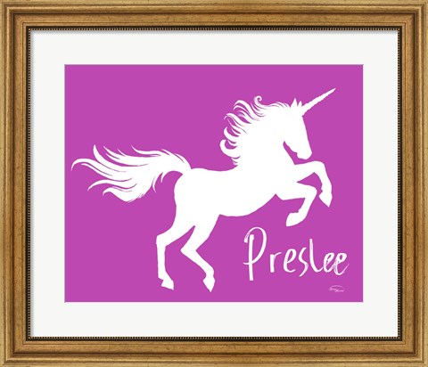 Framed Purple Unicorn Print