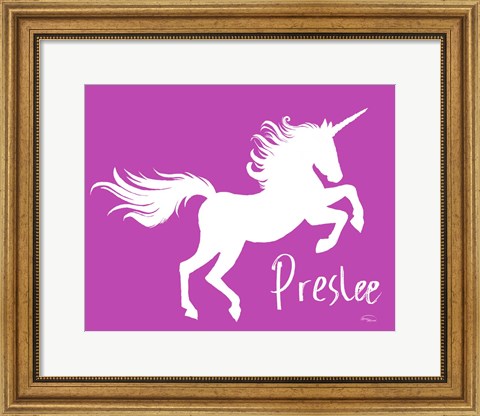 Framed Purple Unicorn Print