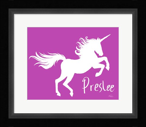 Framed Purple Unicorn Print