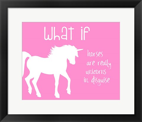Framed What If Horses Print