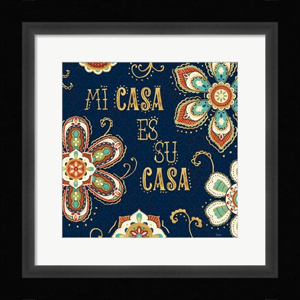 Framed La Vida Loca III Blue Print