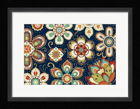 Framed La Vida Loca I Blue Print