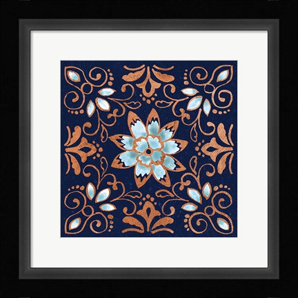 Framed October Garden XI Blue Print