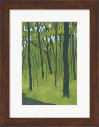 Framed Spring Woods Dark Green Print