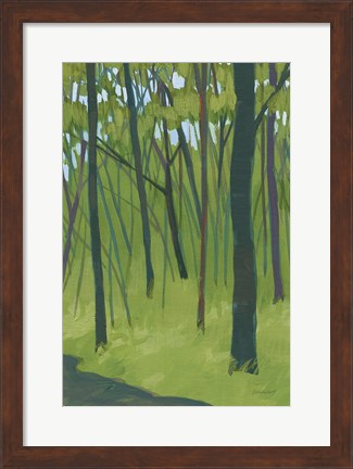 Framed Spring Woods Dark Green Print