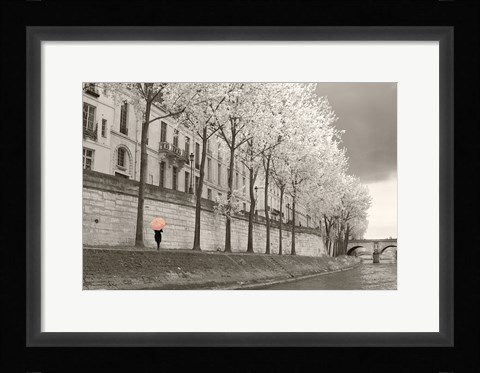 Framed Paris in the Rain III Print