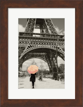 Framed Paris in the Rain II Print