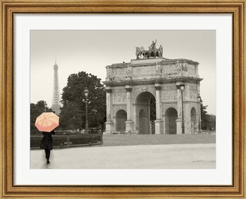 Framed Paris in the Rain I Print