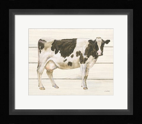 Framed Country Cow VII Print
