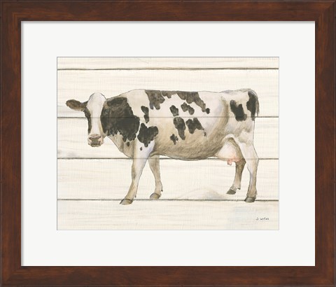 Framed Country Cow VI Print