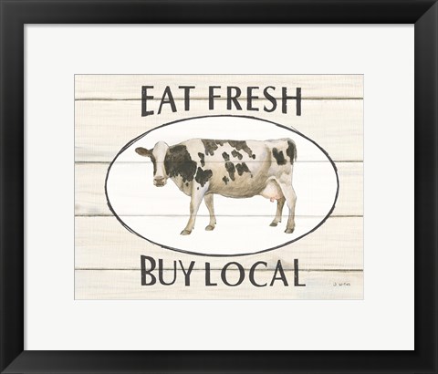 Framed Country Cow V Print