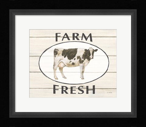 Framed Country Cow IV Print