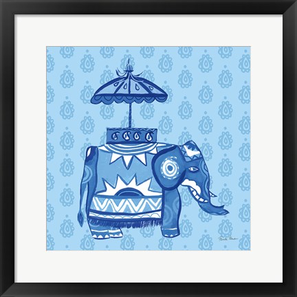 Framed Jeweled Elephant I Print