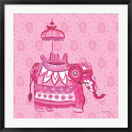 Framed Jeweled Elephant III Print