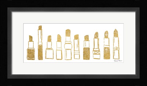 Framed Think Pink III Gold Print