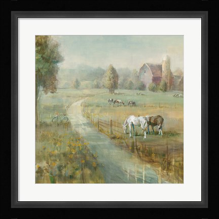 Framed Tranquil Farm Crop Print