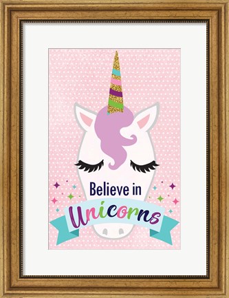 Framed Believe in Unicorns Print
