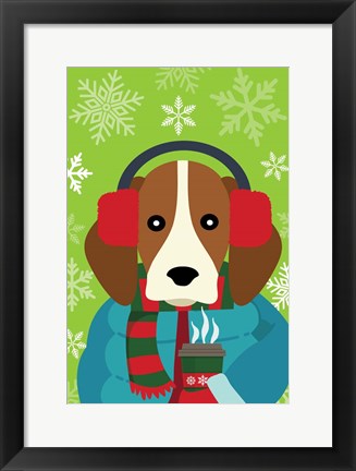 Framed Winter Pet II Print