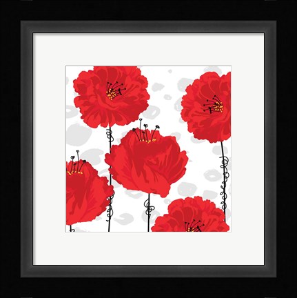 Framed Poppy I Print