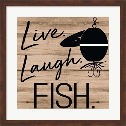 Framed Live Laugh Fish Print